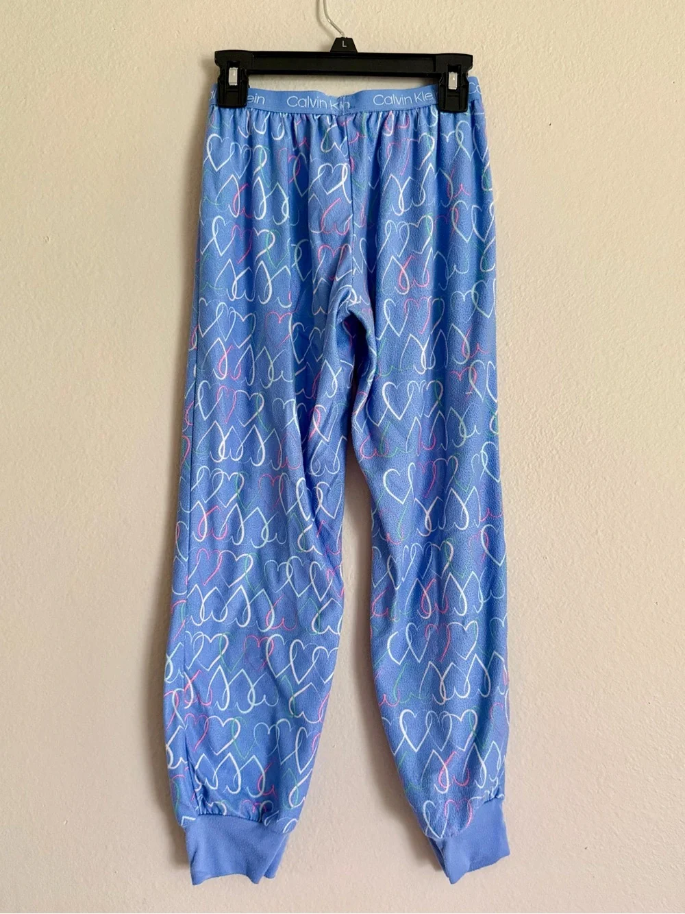 Calvin Klein Girls' Blue Heart Print Pajama Pants